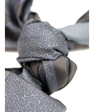 YNOT STAMPA ALL OVER Square silk scarf petrol - Scarves - 3