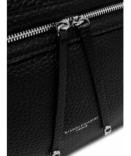 GIANNI CHIARINI GILDA Hammered leather shoulder bag Black - Women’s Bags - 4