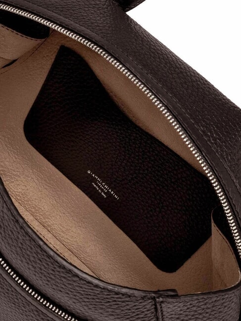 GILDA Hammered leather shoulder bag t.moro - Women&rsquo;s Bags