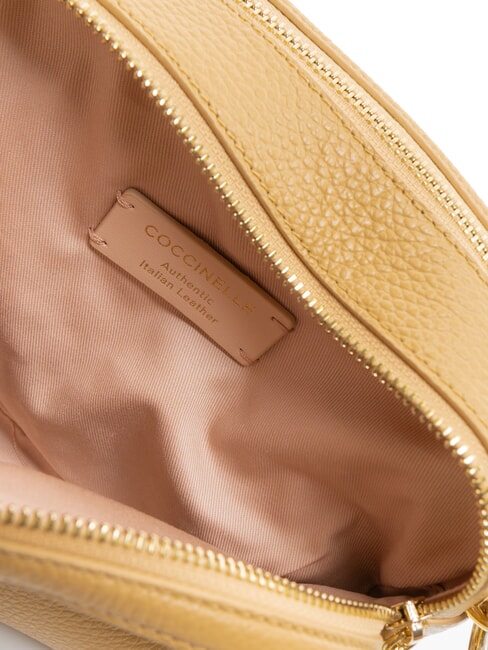 ALPHA Hammered leather camera case bag fresh beige - Women’s Bags