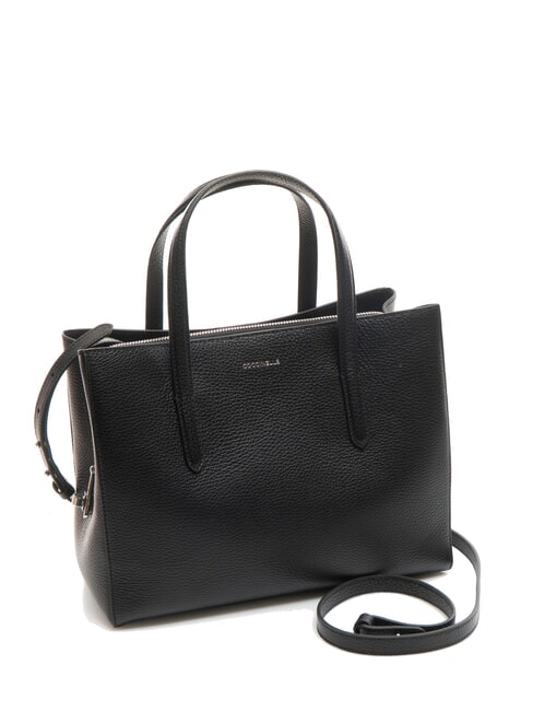 SWAP Hammered Leather Tote Bag Black - Women’s Bags