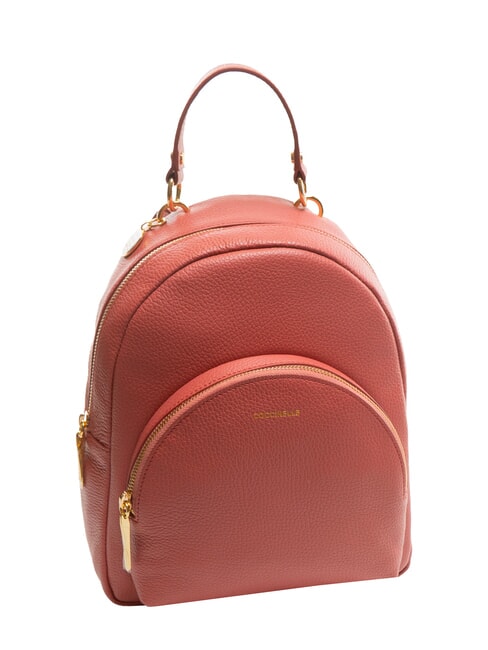 ALPHA Hammered leather backpack with pocket pot - Women&rsquo;s Bags