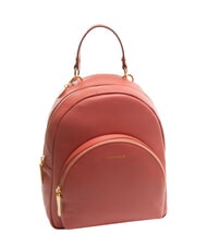 COCCINELLE ALPHA Hammered leather backpack with pocket - Women’s Bags
