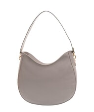COCCINELLE ALPHA Hammered leather shoulder bag light grey - Women’s Bags - 4