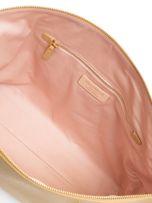 ALPHA Hammered leather shopping bag fresh beige - Women’s Bags