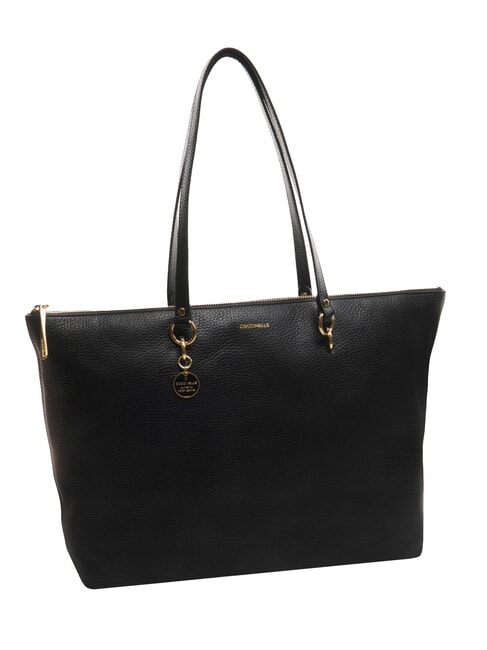 ALPHA Hammered leather shopping bag Black - Women’s Bags