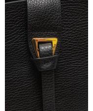 COCCINELLE ALBA Hammered Leather Tote Bag Black - Women’s Bags - 3