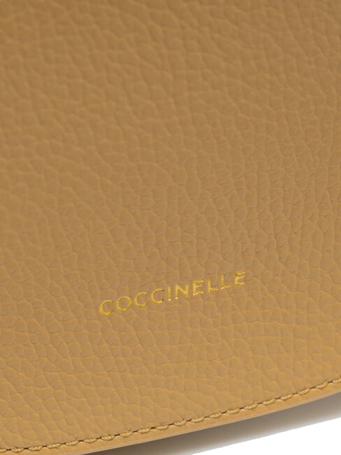 ALPHA Hammered leather mini shoulder bag fresh beige - Women’s Bags