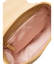 COCCINELLE ALPHA Hammered leather mini shoulder bag fresh beige - Women’s Bags - 5