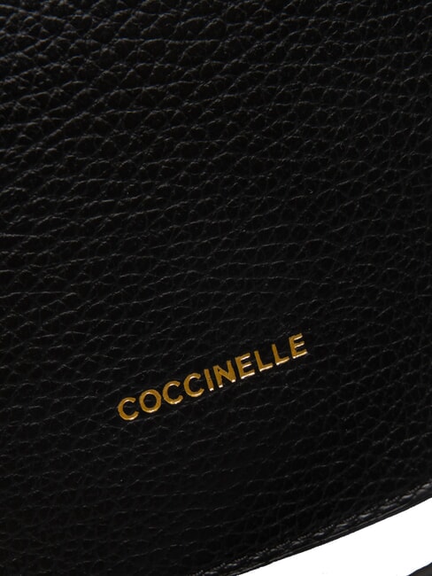 ALPHA Hammered leather mini shoulder bag Black - Women’s Bags