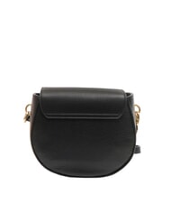 COCCINELLE ALPHA Hammered leather mini shoulder bag Black - Women’s Bags - 4