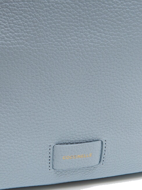 VOILE Mini backpack in hammered leather mist blue - Women’s Bags