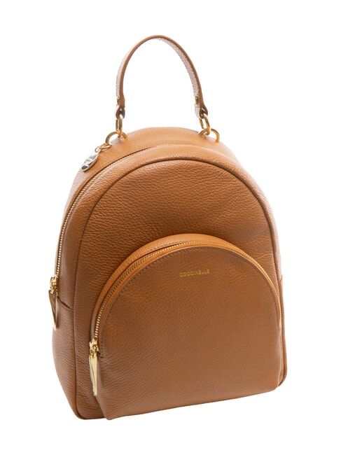 ALPHA Hammered leather backpack with pocket CUIR - Women’s Bags