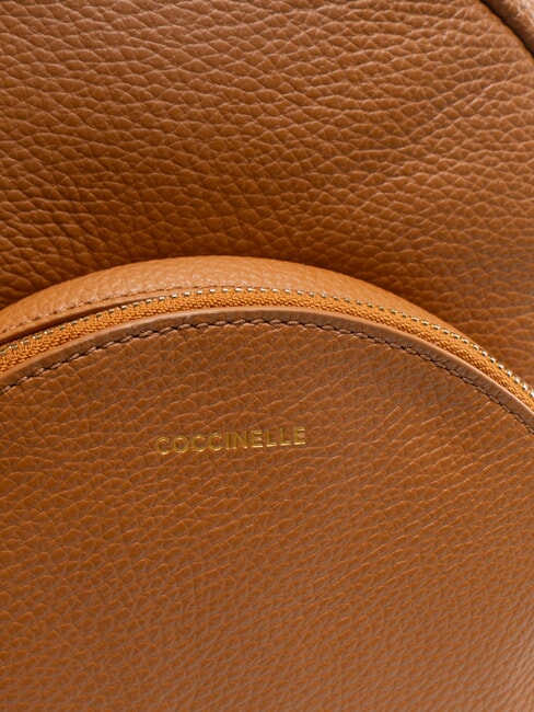 ALPHA Hammered leather backpack with pocket CUIR - Women’s Bags