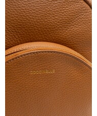 COCCINELLE ALPHA Hammered leather backpack with pocket CUIR - Women’s Bags - 3