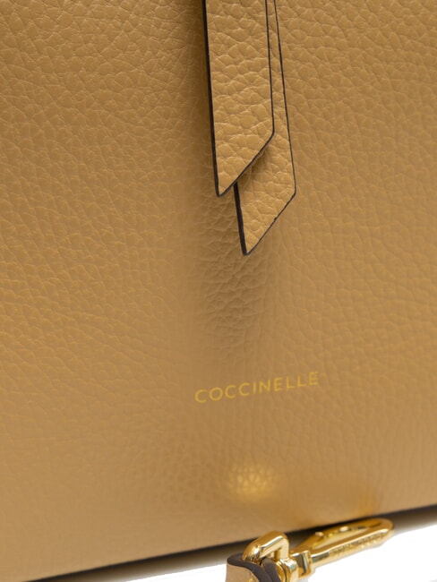 ALBA Hammered leather shoulder bag fresh beige - Women’s Bags