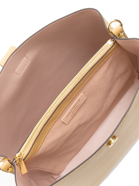 ALBA Hammered leather shoulder bag fresh beige - Women’s Bags