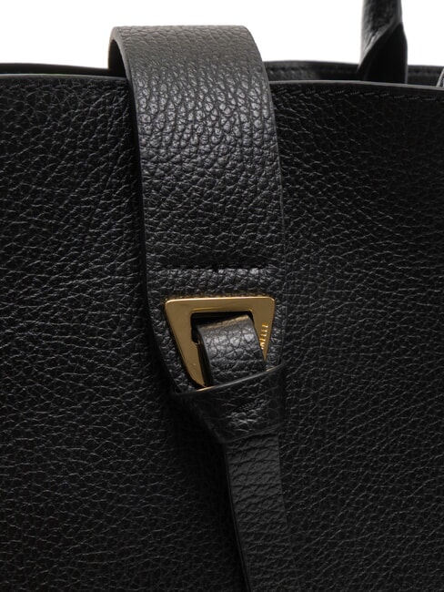 ALBA Hammered leather shoulder bag Black - Women’s Bags