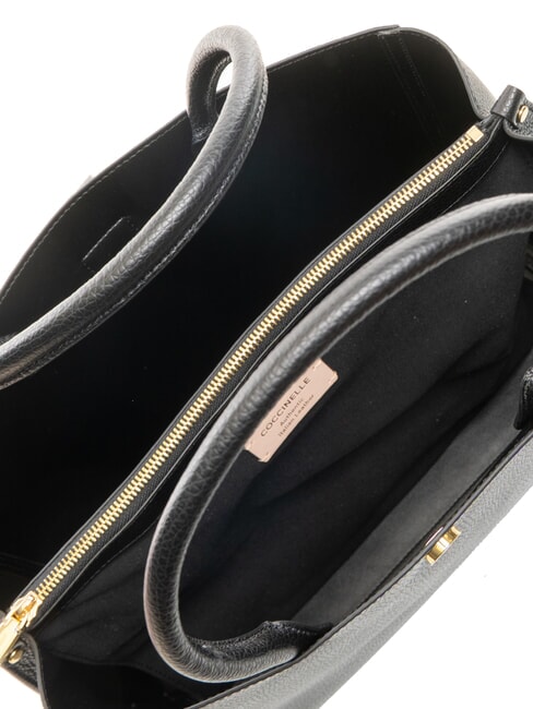 ALBA Hammered leather shoulder bag Black - Women’s Bags