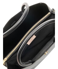 COCCINELLE ALBA Hammered leather shoulder bag Black - Women’s Bags - 6