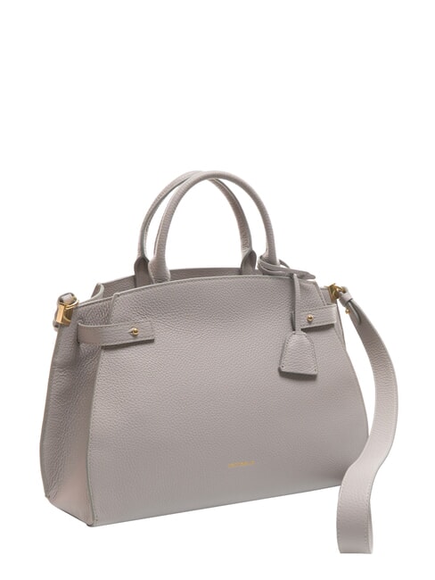 KLICHE Leather bag with shoulder strap light grey - Women’s Bags