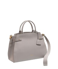COCCINELLE KLICHE Leather bag with shoulder strap light grey - Women’s Bags - 2