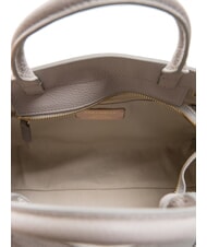 COCCINELLE KLICHE Leather bag with shoulder strap light grey - Women’s Bags - 5