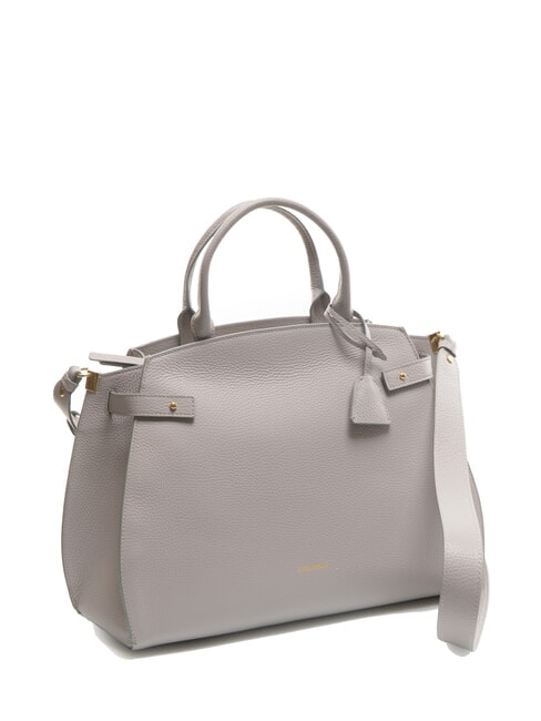 KLICHE Hammered leather handbag light grey - Women’s Bags