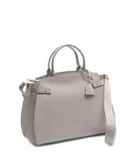 COCCINELLE KLICHE Hammered leather handbag light grey - Women’s Bags - 2