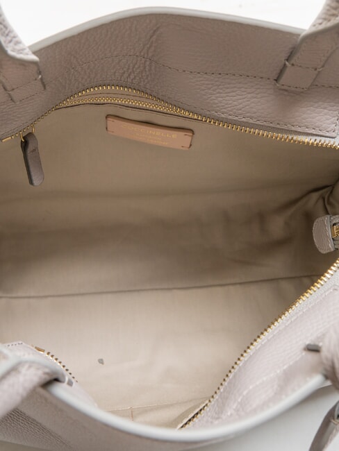 KLICHE Hammered leather handbag light grey - Women’s Bags