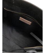 COCCINELLE KLICHE Hammered leather handbag Black - Women’s Bags - 5