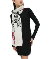 MOSCHINO LOGO BICOLOR Wool blend scarf - Scarves
