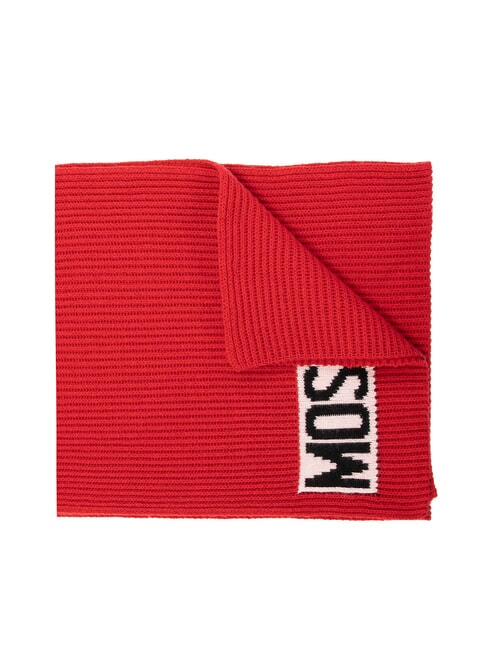LOGO Ribbed scarf red - Scarves