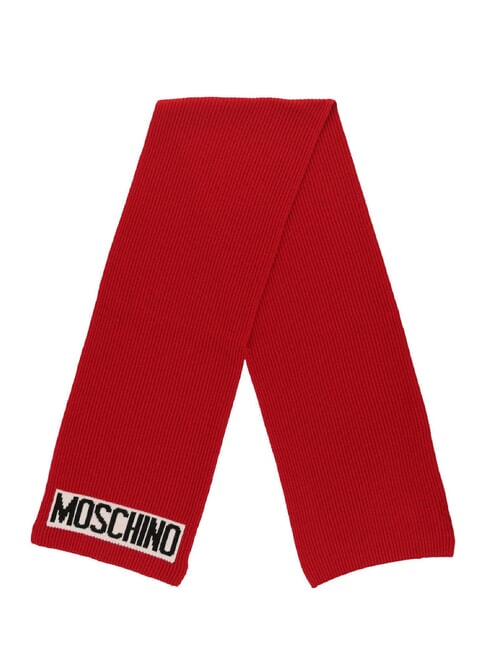 LOGO Ribbed scarf red - Scarves
