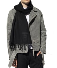 MOSCHINO BASIC Wool scarf with fringes - Scarves