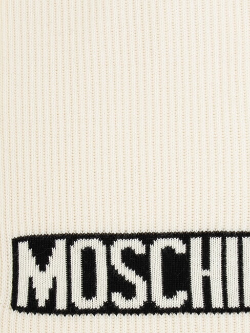 LOGO Ribbed scarf cream - Scarves