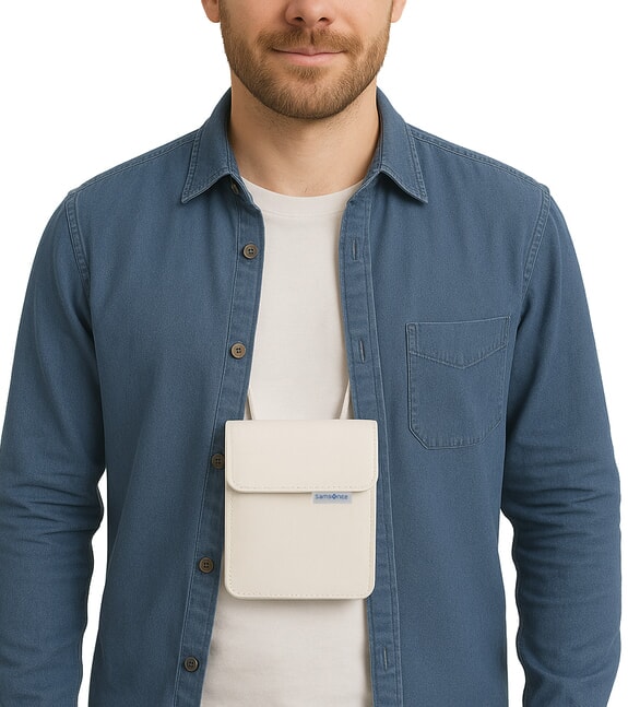 GLOBAL TRAVEL Shoulder document bag BEIGE - Travel Accessories