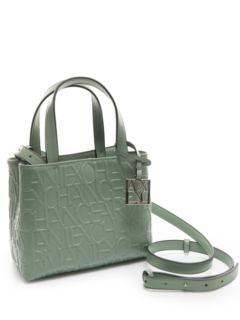 LOGO EMBOSSED Handbag with shoulder strap sage - Women’s Bags