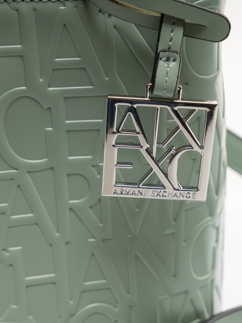 LOGO EMBOSSED Handbag with shoulder strap sage - Women’s Bags