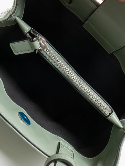 LOGO EMBOSSED Handbag with shoulder strap sage - Women’s Bags