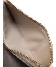 COCCINELLE VOILE Medium hammered leather wallet light grey - Women’s Wallets - 4