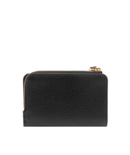 COCCINELLE VOILE Medium hammered leather wallet Black - Women’s Wallets - 3