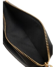 COCCINELLE VOILE Medium hammered leather wallet Black - Women’s Wallets - 4