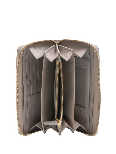 VOILE Large leather zip around wallet light grey - Women’s Wallets