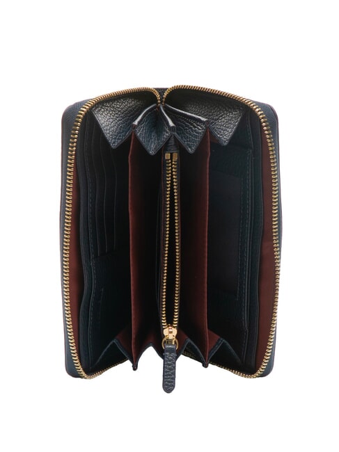 VOILE Large leather zip around wallet midnight blue - Women’s Wallets