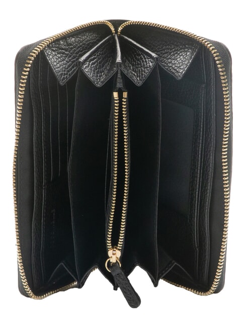 VOILE Large leather zip around wallet Black - Women’s Wallets