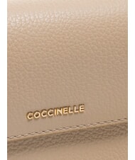 COCCINELLE FAINT Hammered leather mini bag powder pink - Women’s Bags - 3