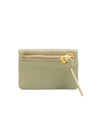 COCCINELLE SOFTY Hammered leather card holder celadon green - Women’s Wallets - 3