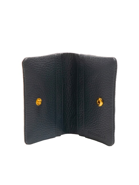 SOFTY Hammered leather card holder midnight blue - Women’s Wallets