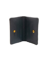 COCCINELLE SOFTY Hammered leather card holder midnight blue - Women’s Wallets - 2